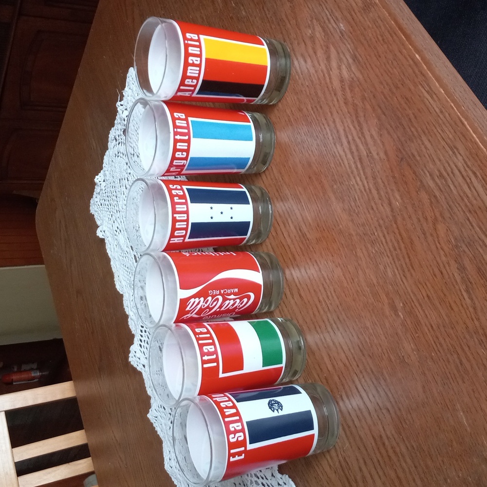 Coca Cola Spain Espana 1982 soccer world cup Copa Mundial 6 cups